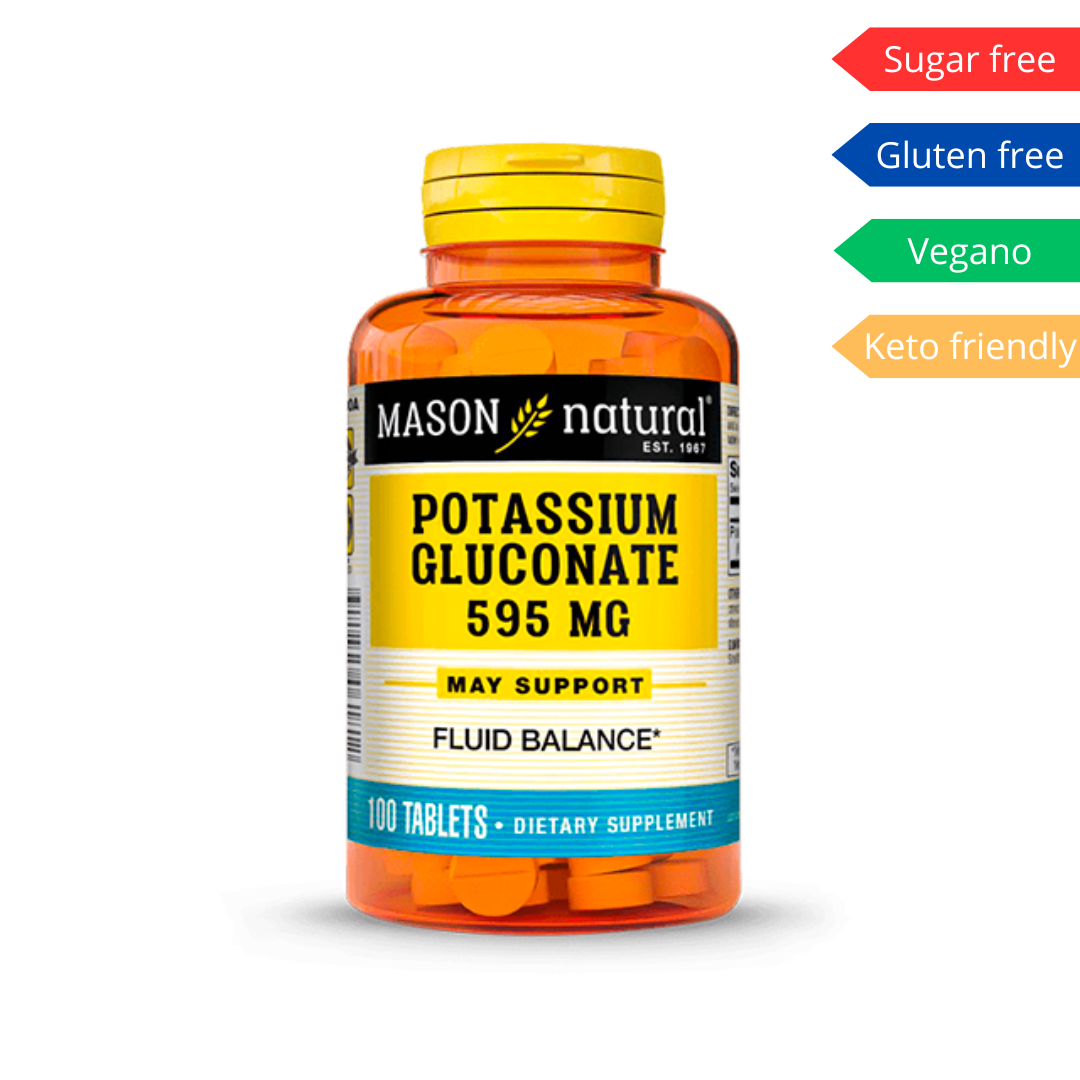 gluconato de potasio 595mg Mason