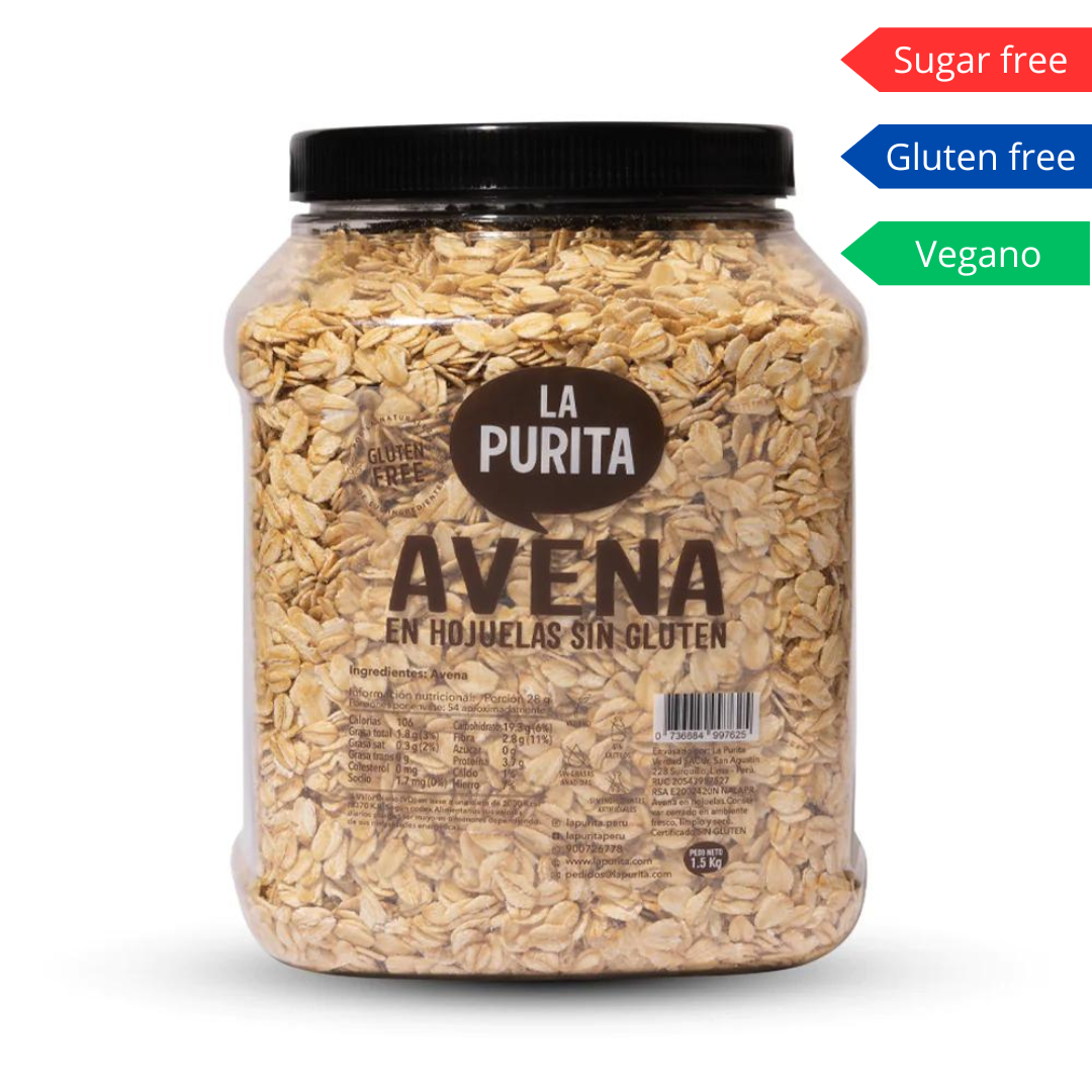 Avena sin gluten en hojuelas 1.5Kg - La Purita