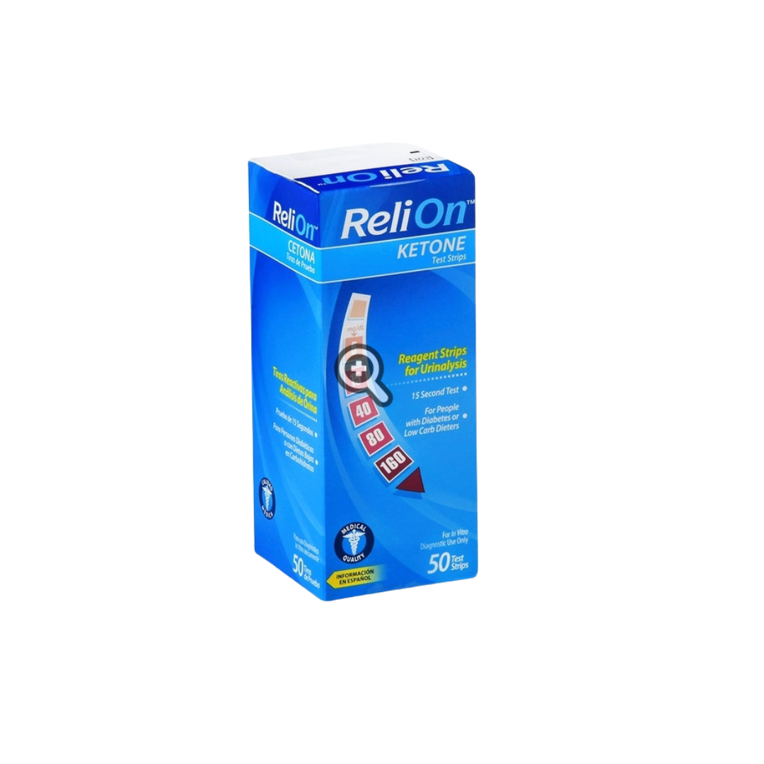 Tiras Reactivas de Cetona 50 Unidades - ReliOn
