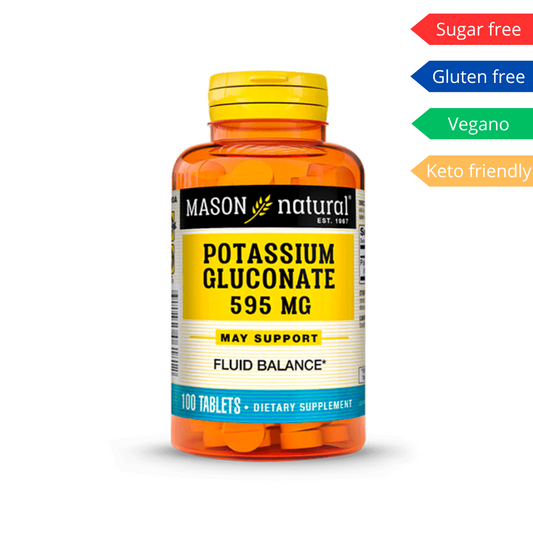 gluconato de potasio 595mg Mason