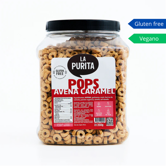 Cereal Pops Avena Caramel 350g La Purita