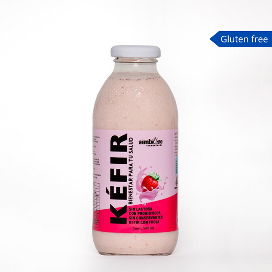 Kéfir leche vaca con fresa 500ml Simbiose