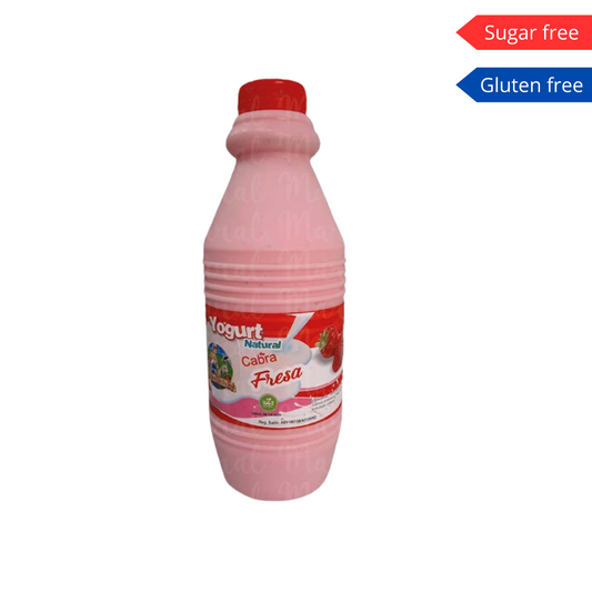 Yogurt Probiótico natural de cabra 1LT - Fresa